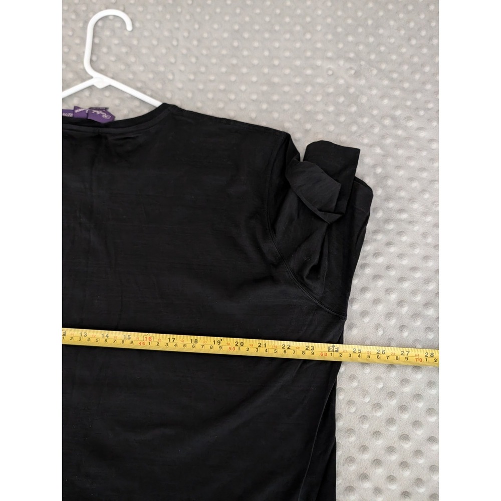 Ralph Lauren Purple Label Crewneck T-Shirt Men's XL Short Black Made In Italy - Picture 7 of 9